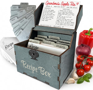 Albino monkey Wooden Recipe Box