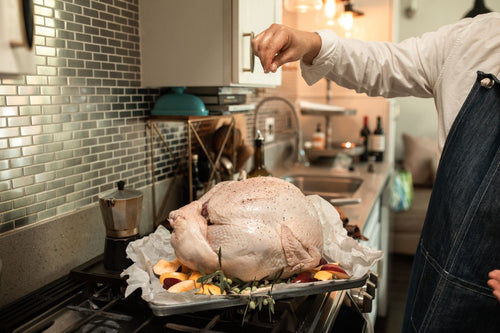Seasoning a turkey ahead of a holiday meal
