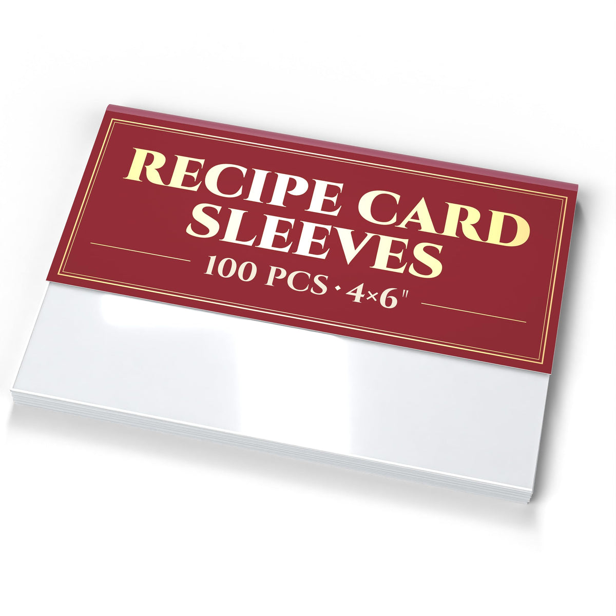 Albino Monkey recipe card sleeves, 100 clear 4x6 protector sleeves pack