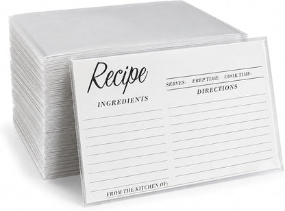 Albino Monkey 100 clear 4x6 recipe card protector sleeves, pack front