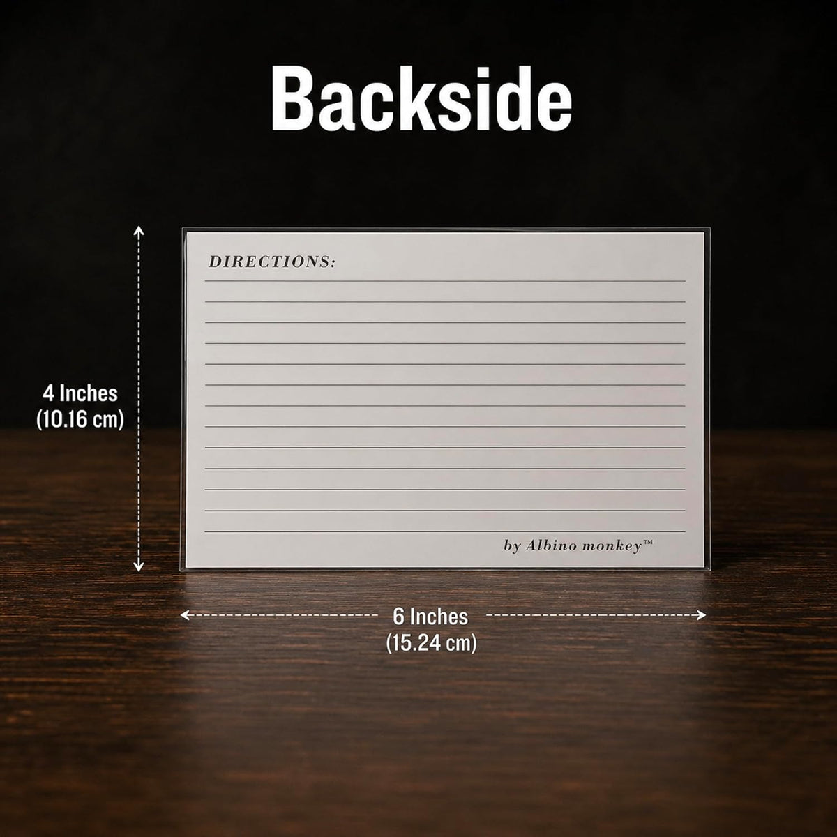 Stack of 100 smear-free 4x6 recipe cards