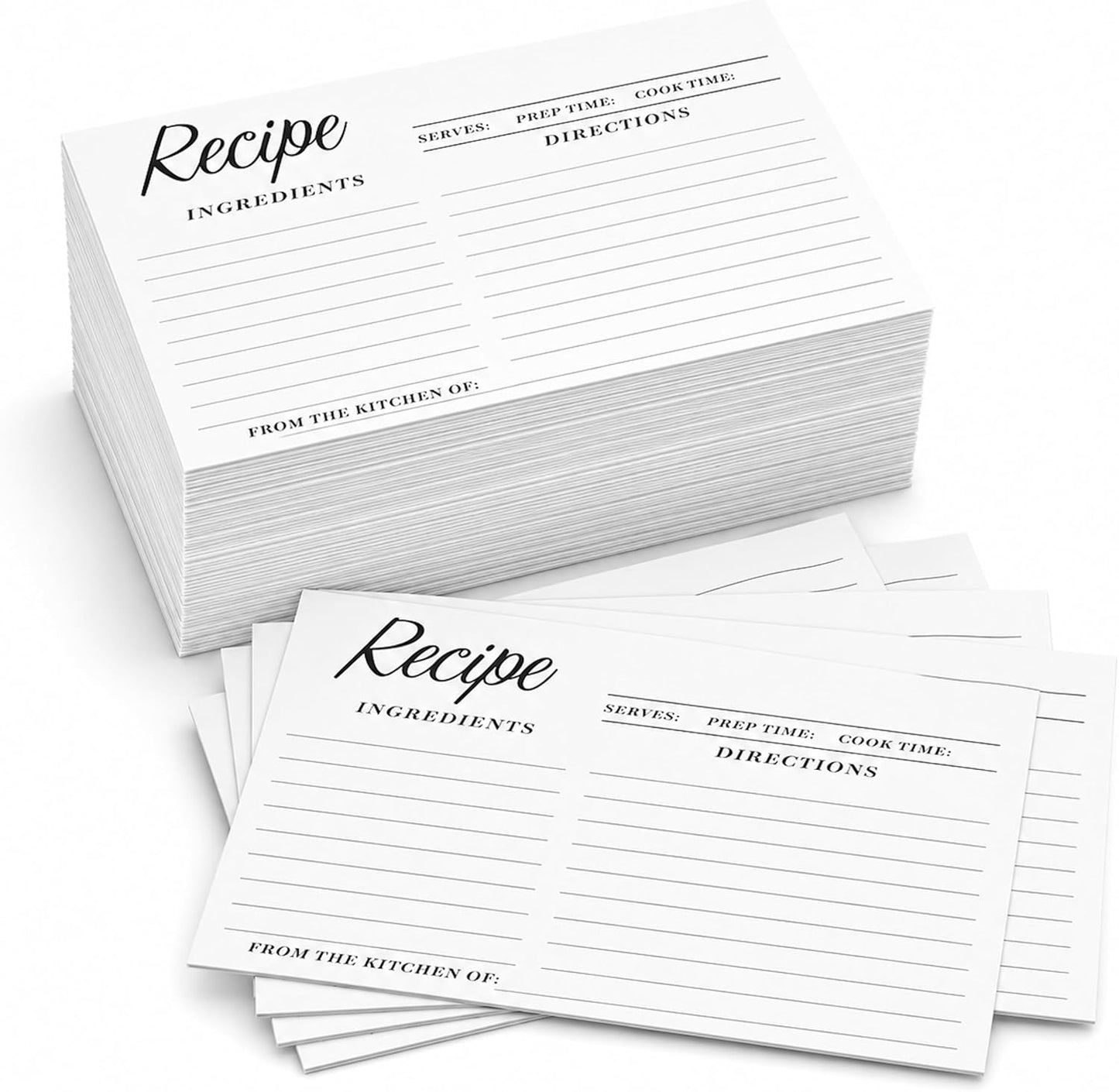 Albino Monkey 100 blank 4x6 recipe cards, pack front