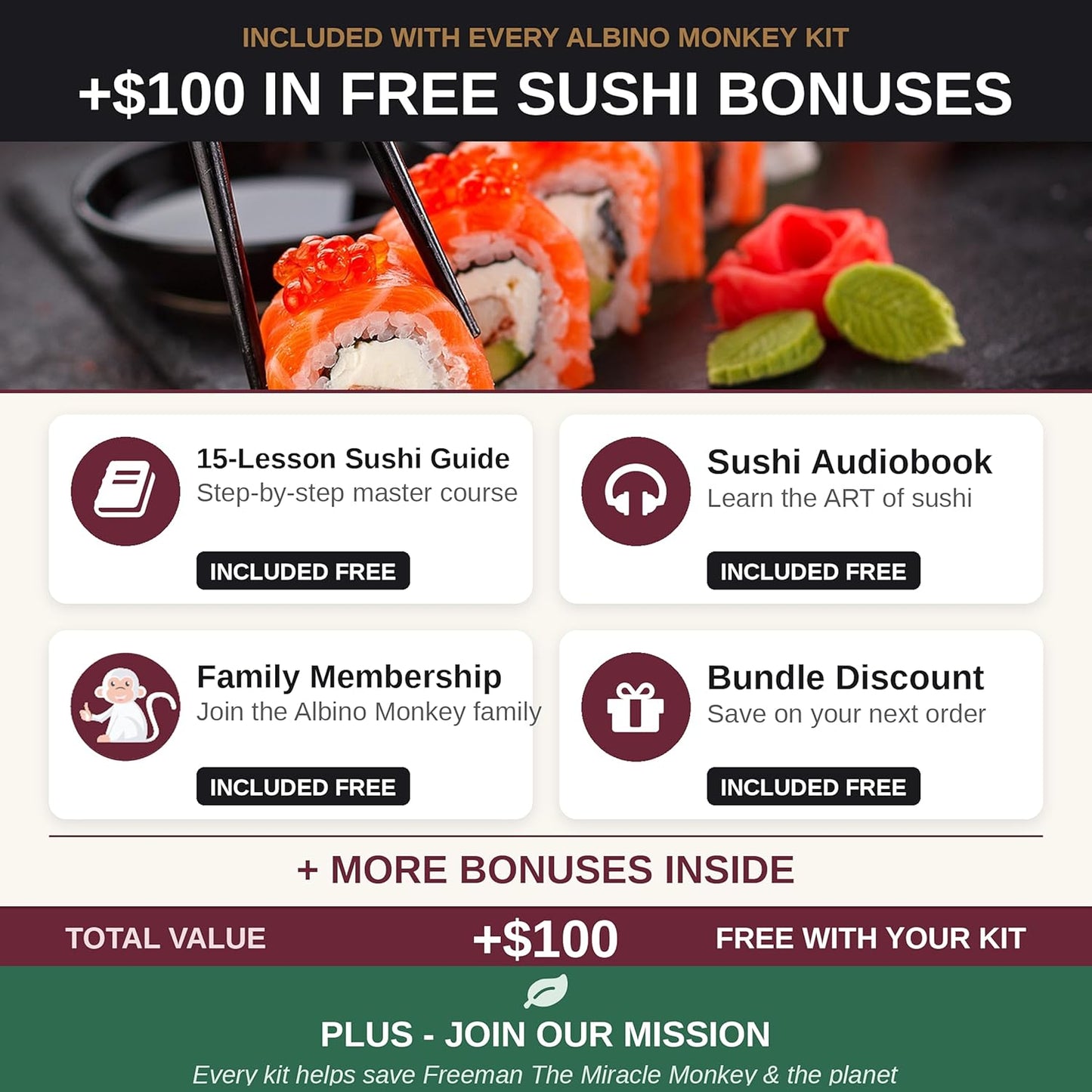 Professional sashimi knife slicing through finished sushi roll cleanly