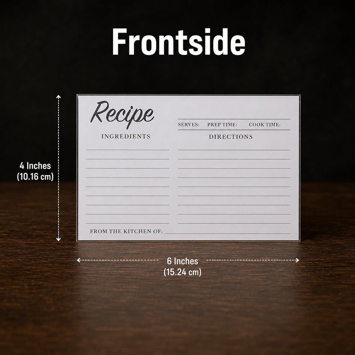 Handwritten recipe on a 4x6 card with gel pen, no smudging