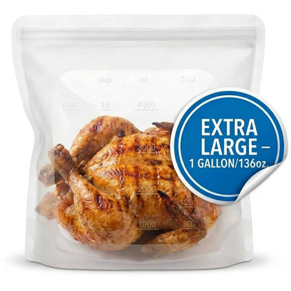 Silicone Food Storage Bag XXL 1 Gallon 135oz Clear - image 7