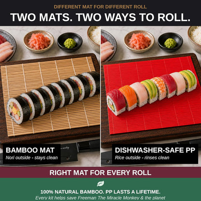10+ sushi varieties you can make with this kit - California rolls, nigiri, hand rolls