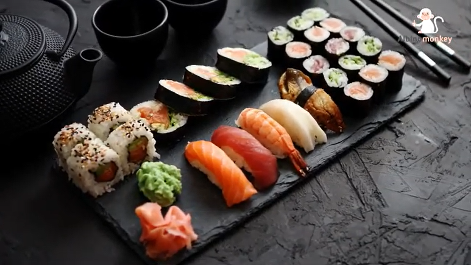 Load video: Get your 100% FREE copy of our Albino monkey sushi making guide!