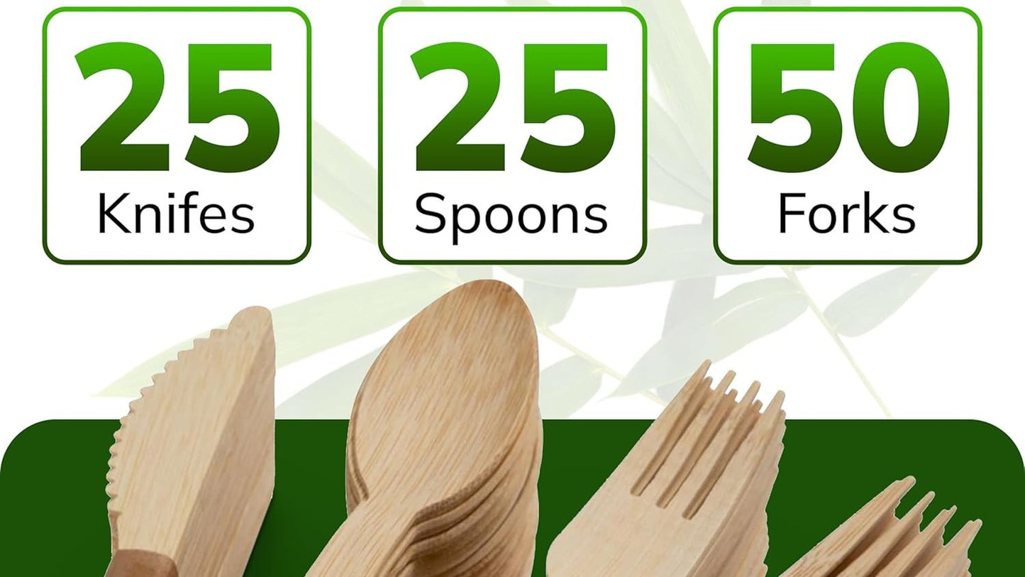 Bamboo Utensils - Free To Reuse or Dispose