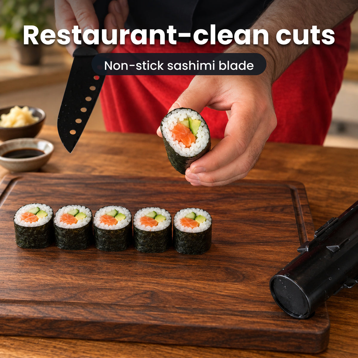 Restaurant-clean cuts with the Albino Monkey sushi knife
