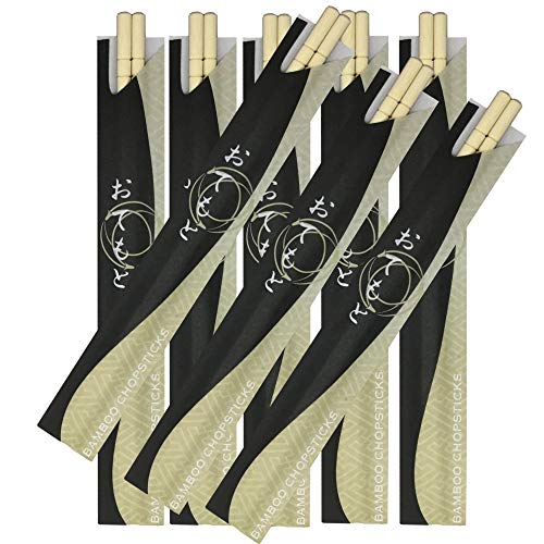 Albino Monkey 200 Round Separated Disposable Chopsticks | Best for Sushi | Bamboo Wooden Chinese Chop sticks - Bamboo Chopstick Bulk - Disposable Utensils Premium Quality - (100 Pairs)